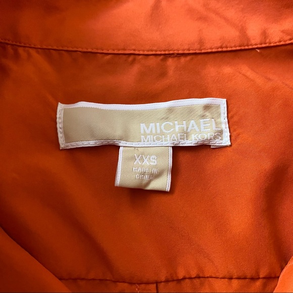 New. Michael Kors Silk Belted Shirt Dress - Picture 7 of 11